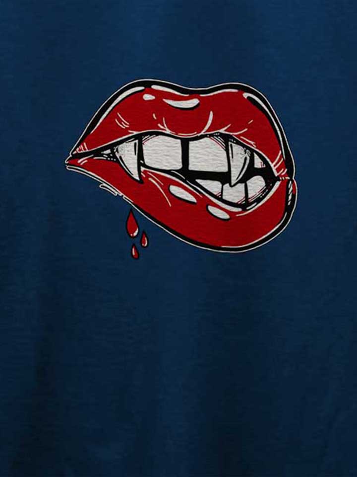 sexy-vampire-lips-t-shirt dunkelblau 4