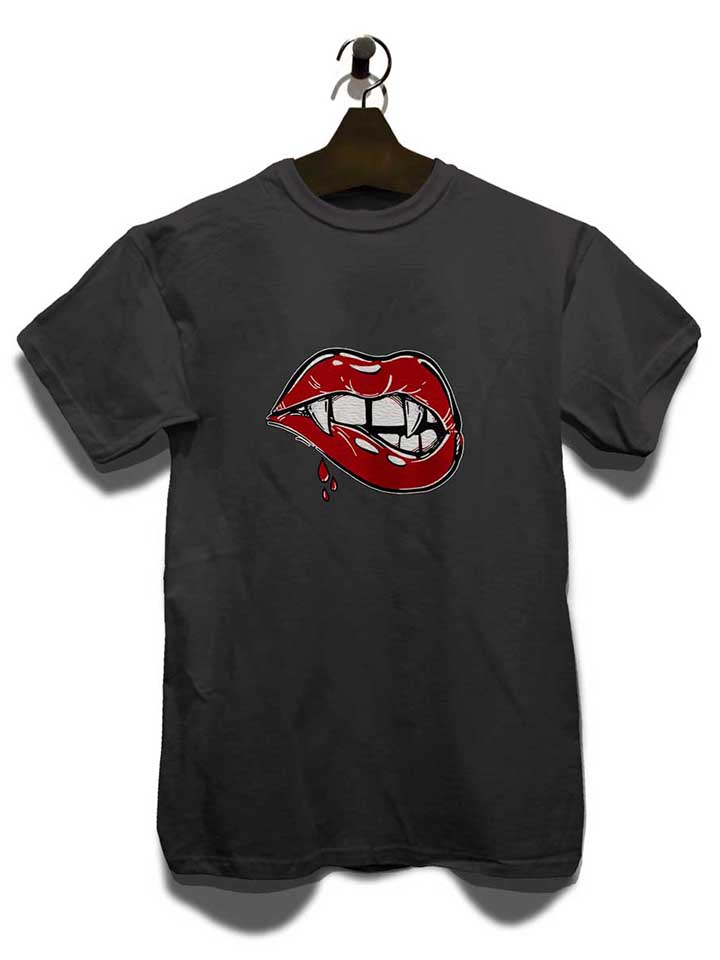 sexy-vampire-lips-t-shirt dunkelgrau 3