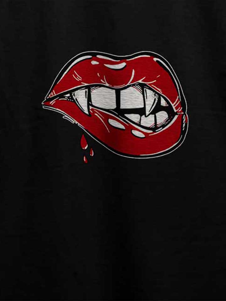 sexy-vampire-lips-t-shirt schwarz 4