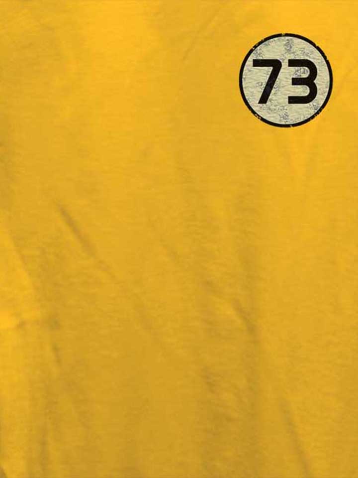 sheldon-73-logo-vintage-chest-print-damen-t-shirt gelb 4