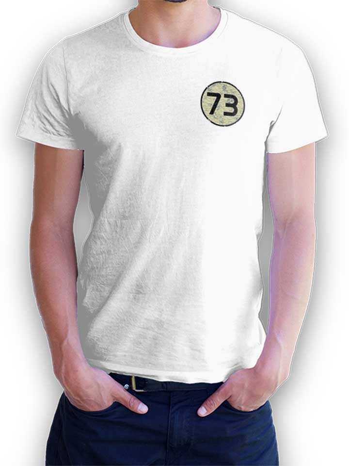 Sheldon 73 Logo Vintage Chest Print T-Shirt weiss L