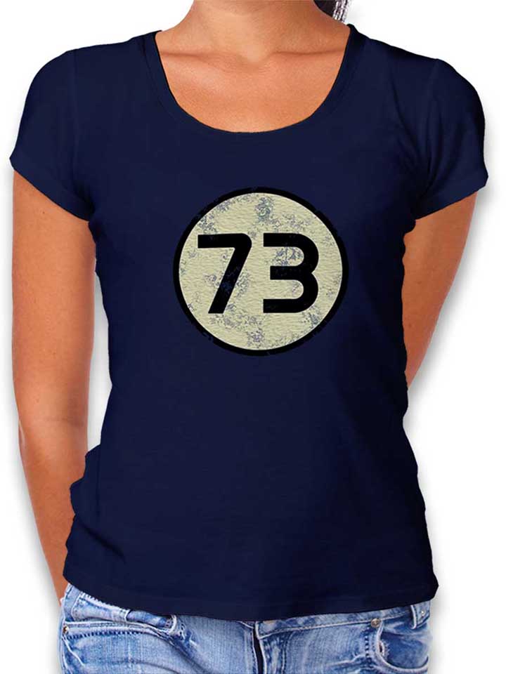 Sheldon 73 Logo Vintage Camiseta Mujer azul-marino L