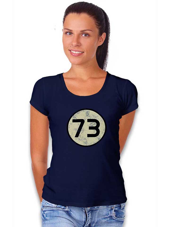 sheldon-73-logo-vintage-damen-t-shirt dunkelblau 2