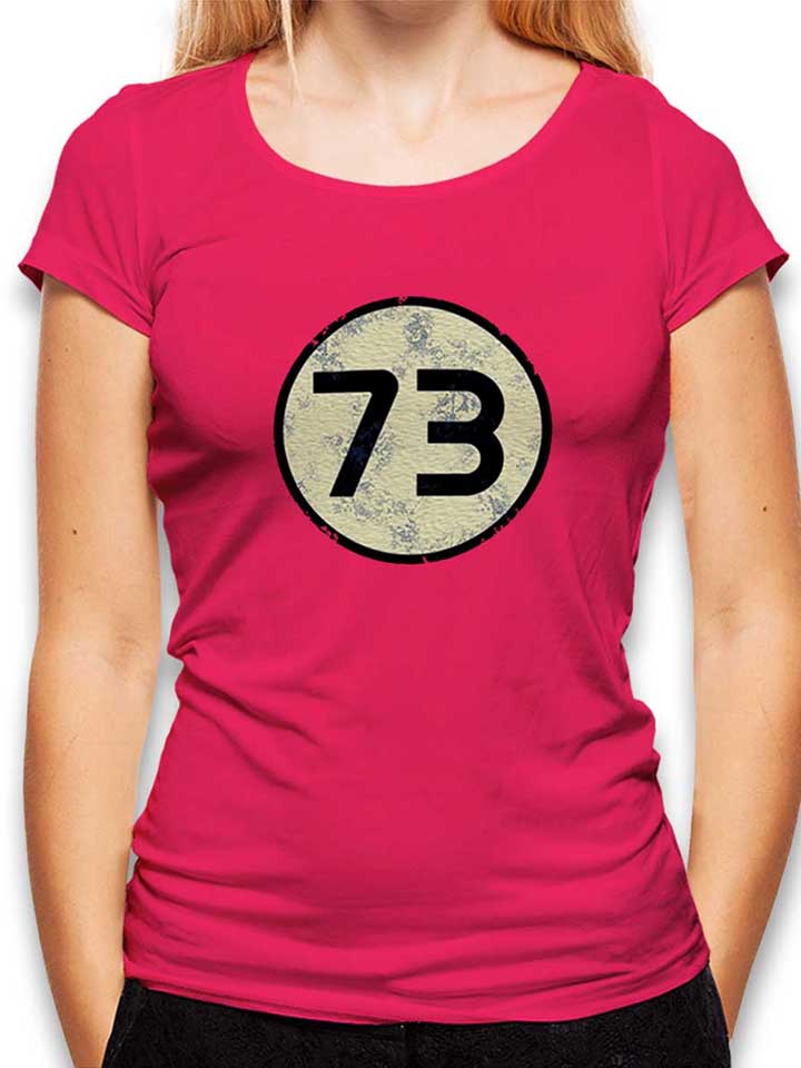sheldon-73-logo-vintage-damen-t-shirt fuchsia 1