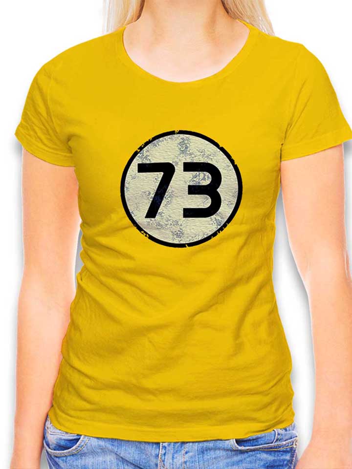 Sheldon 73 Logo Vintage Womens T-Shirt yellow L