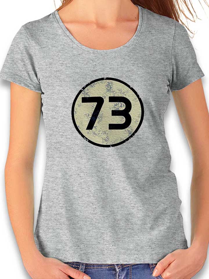 sheldon-73-logo-vintage-damen-t-shirt grau-meliert 1