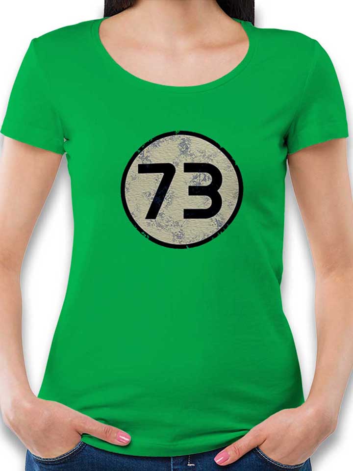 Sheldon 73 Logo Vintage Camiseta Mujer verde L