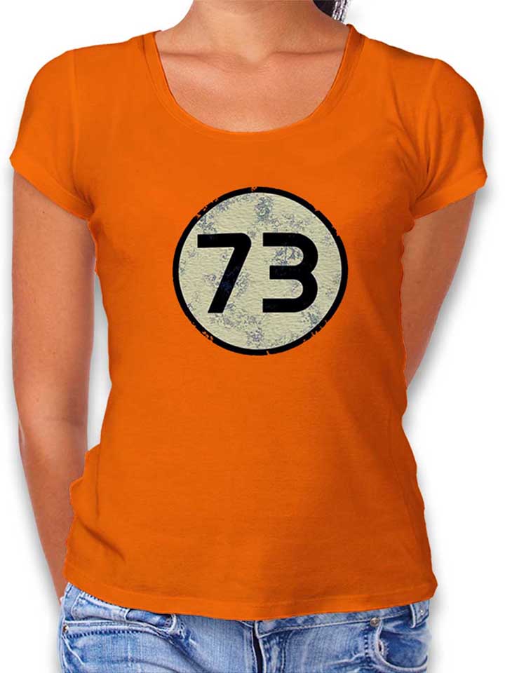sheldon-73-logo-vintage-damen-t-shirt orange 1