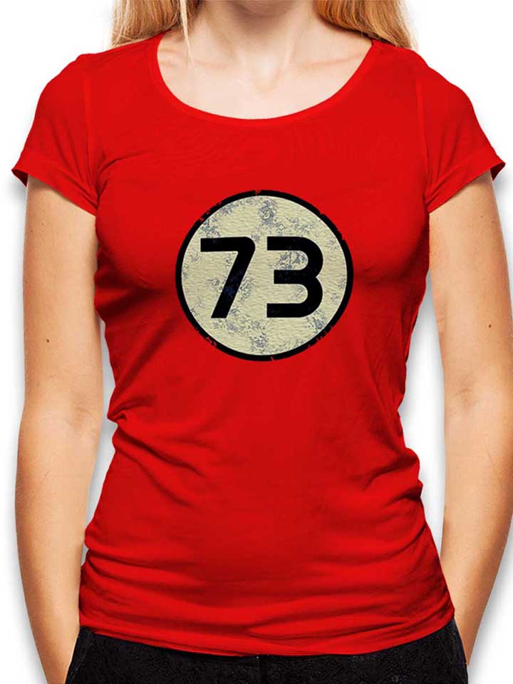 Sheldon 73 Logo Vintage T-Shirt Femme rouge L