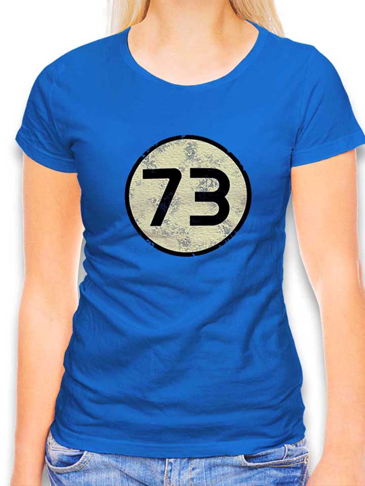 Sheldon 73 Logo Vintage Womens T-Shirt royal-blue L