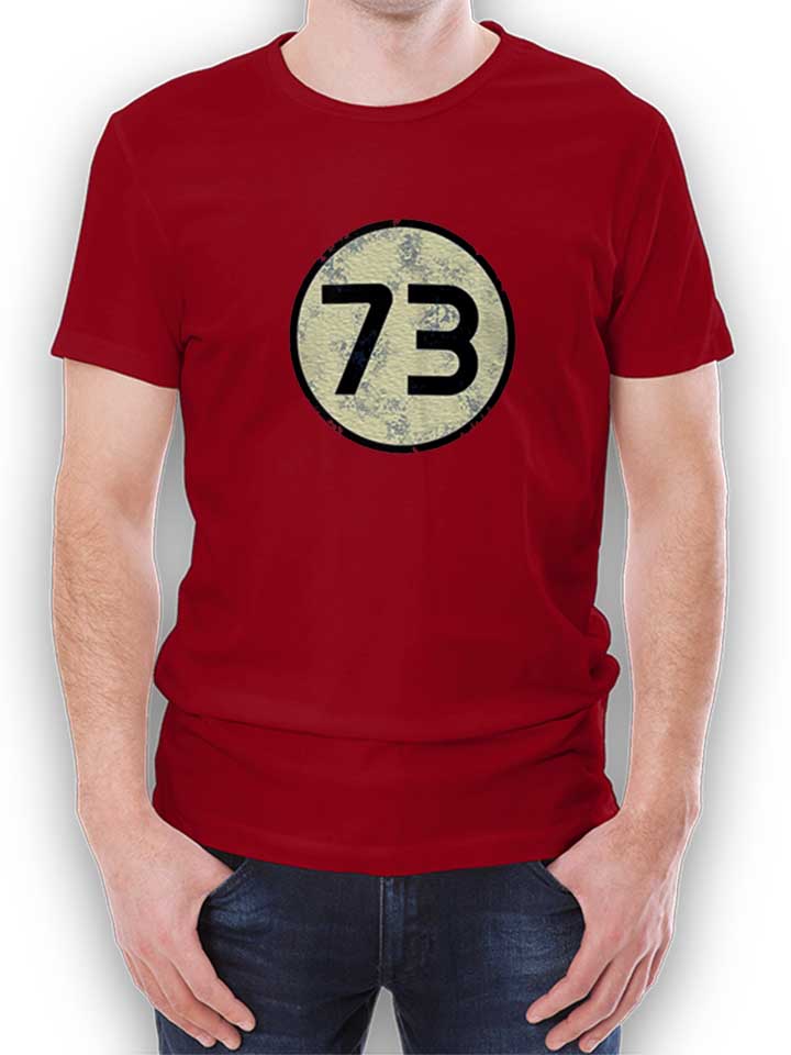 Sheldon 73 Logo Vintage Camiseta burdeos L