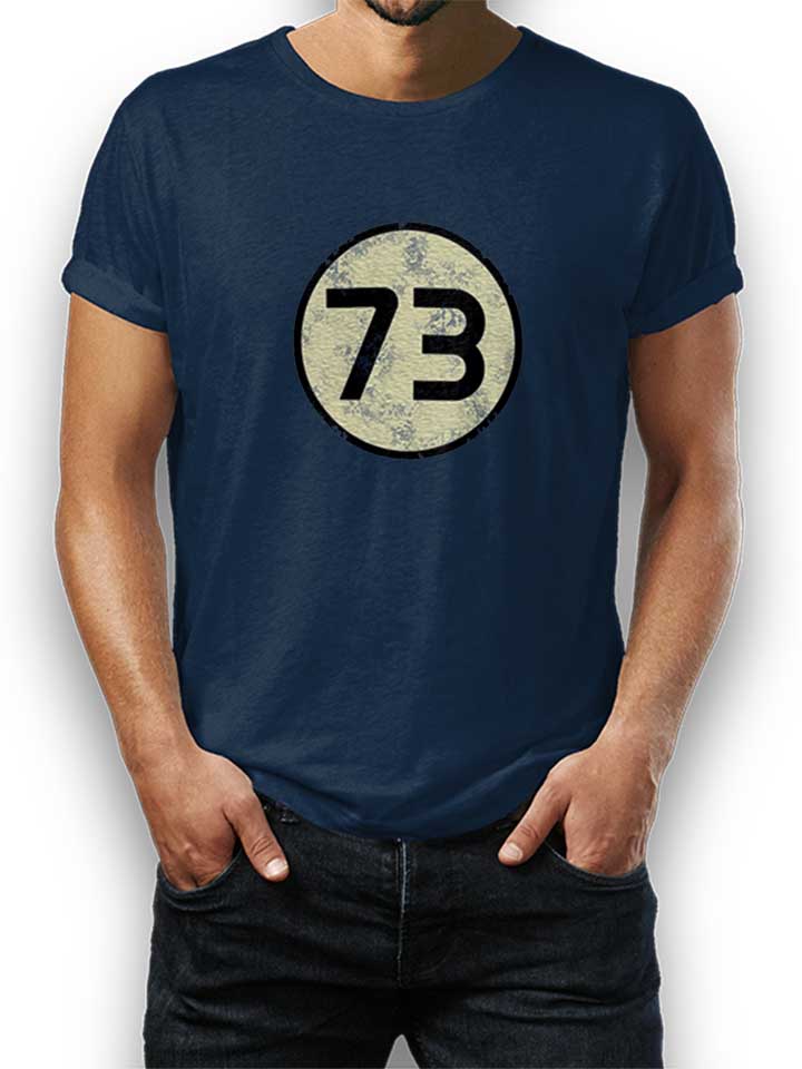 Sheldon 73 Logo Vintage T-Shirt bleu-marine L