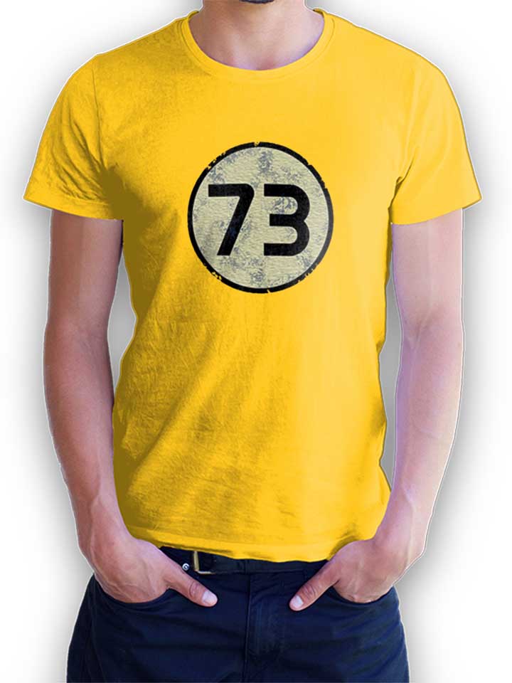 Sheldon 73 Logo Vintage T-Shirt gelb L