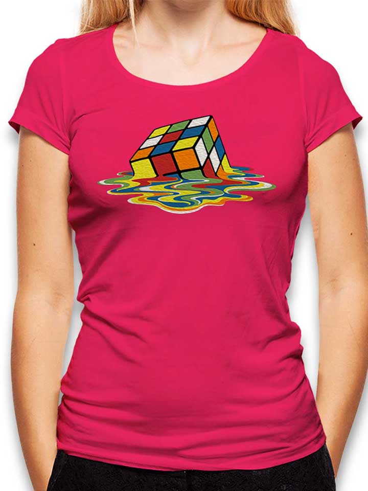 Sheldons Cube Womens T-Shirt fuchsia L