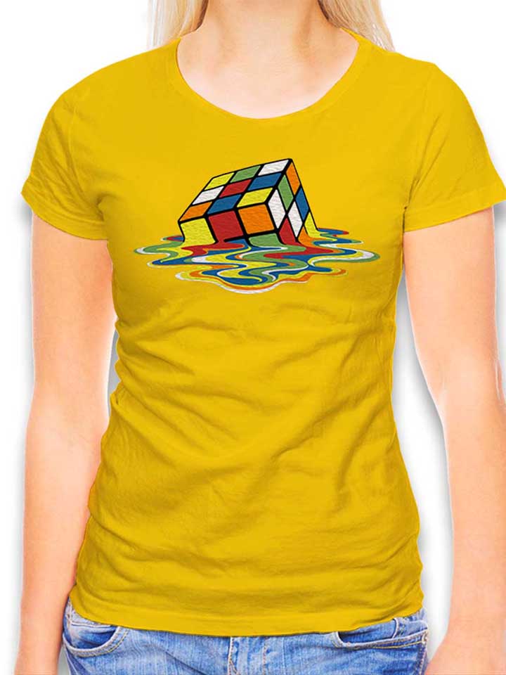 Sheldons Cube Womens T-Shirt yellow L