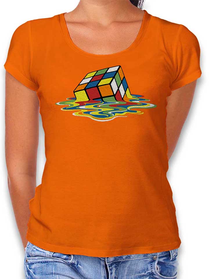 Sheldons Cube Damen T-Shirt orange L