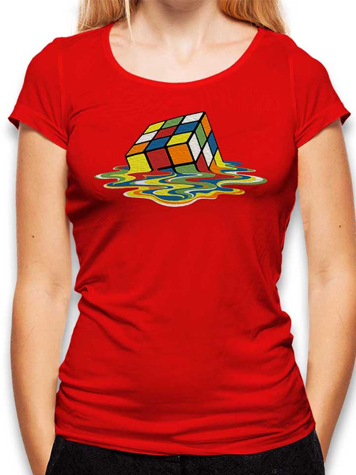 Sheldons Cube Camiseta Mujer rojo L