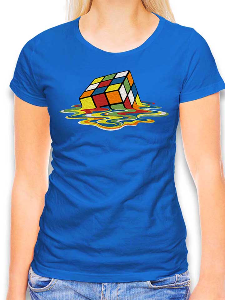 Sheldons Cube Camiseta Mujer azul-real L