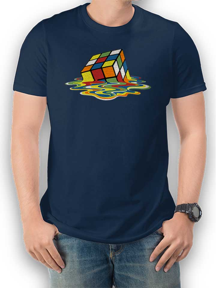 Sheldons Cube T-Shirt navy L