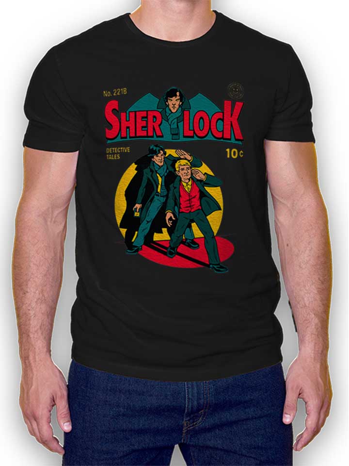 Sherlock Comic Camiseta negro L