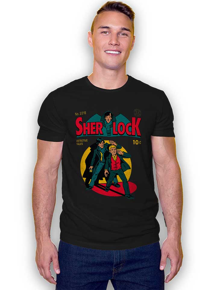 sherlock-comic-t-shirt schwarz 2