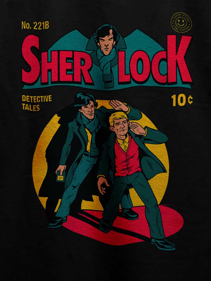 sherlock-comic-t-shirt schwarz 4