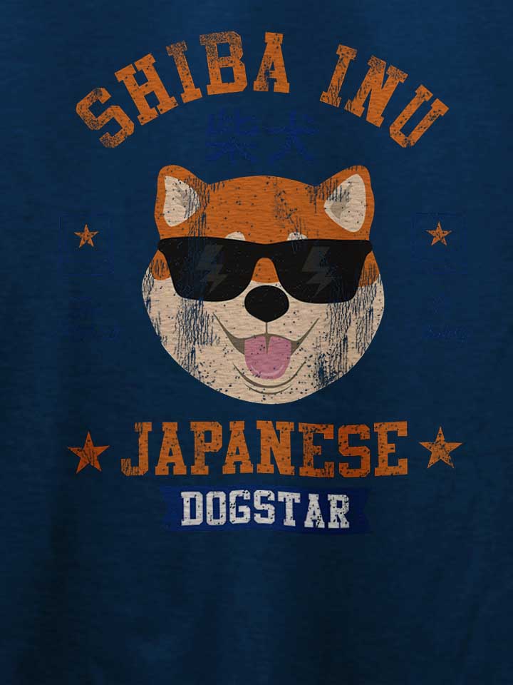 shiba-inu-japanese-dogstar-t-shirt dunkelblau 4