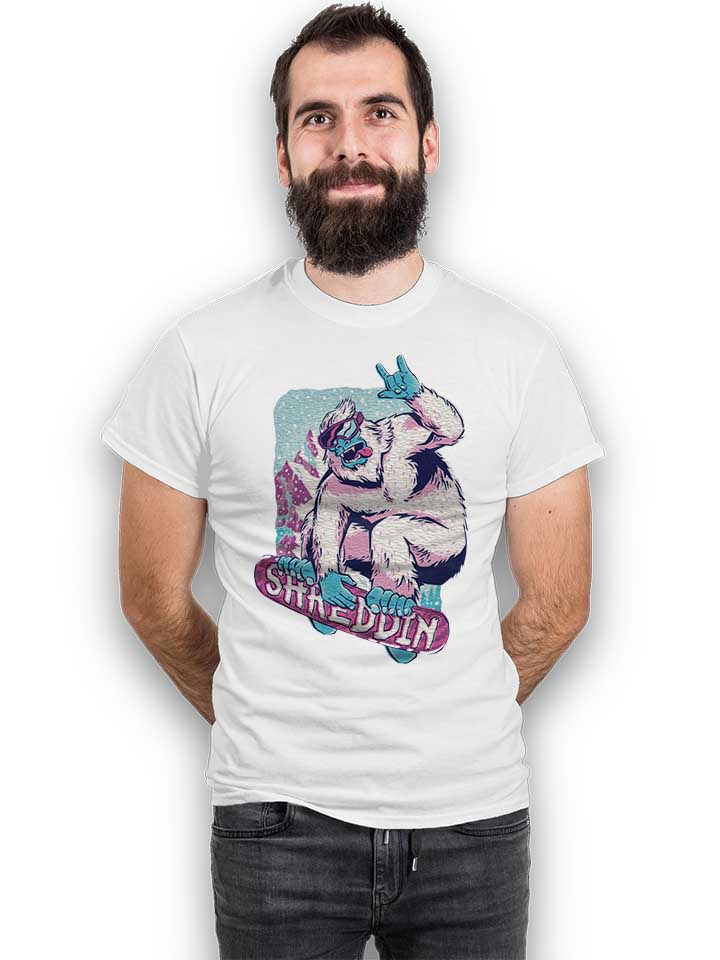 shreddin-yeti-t-shirt weiss 2