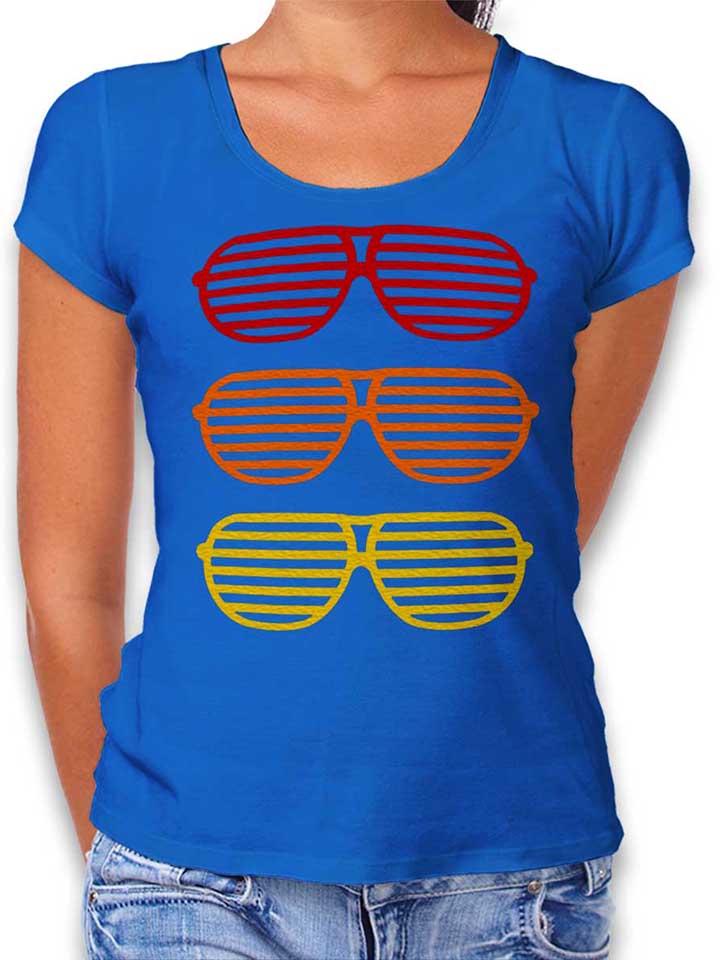 Shuttler Shade Brille Camiseta Mujer azul-real L
