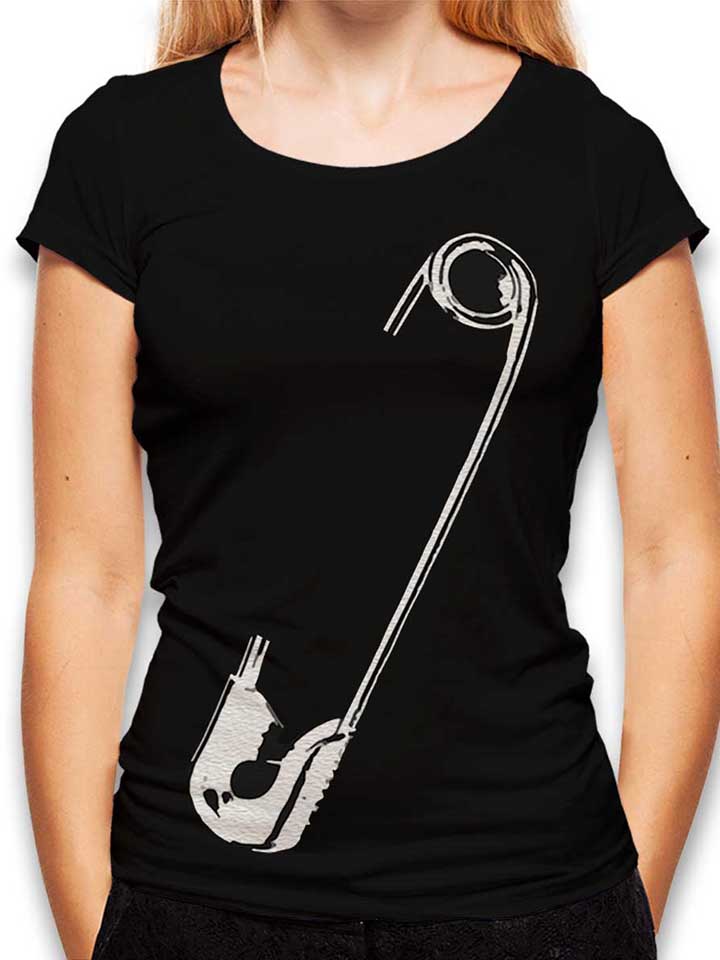 sicherheitsnadel-damen-t-shirt schwarz 1