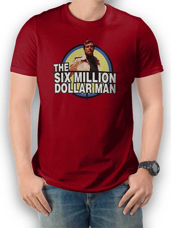 six-million-dollar-man-t-shirt bordeaux 1