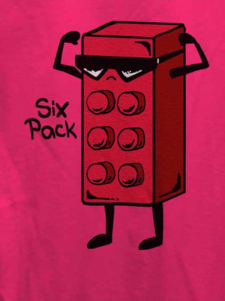 six-pack-brick-damen-t-shirt fuchsia 4