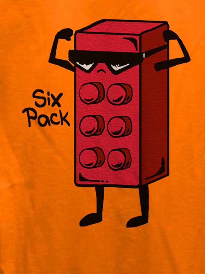 six-pack-brick-damen-t-shirt orange 4