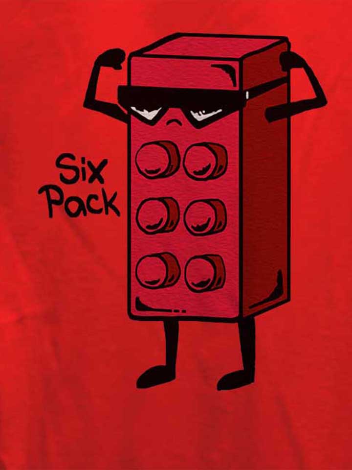 six-pack-brick-damen-t-shirt rot 4