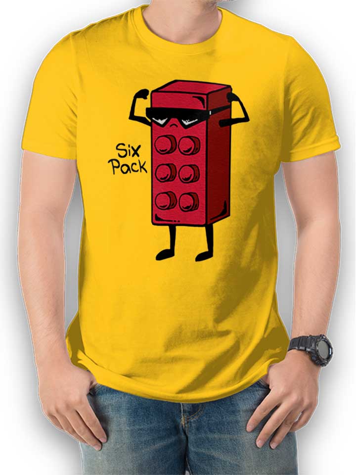 Six Pack Brick T-Shirt gelb L