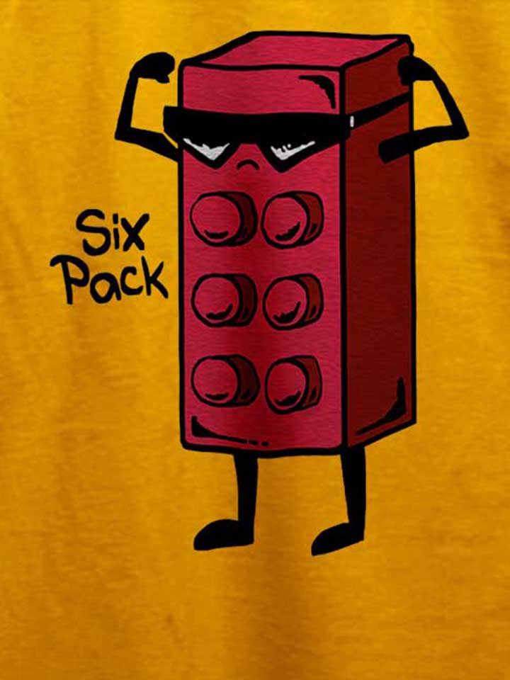 six-pack-brick-t-shirt gelb 4