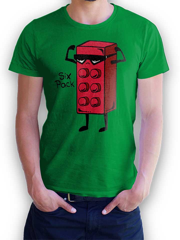 six-pack-brick-t-shirt gruen 1