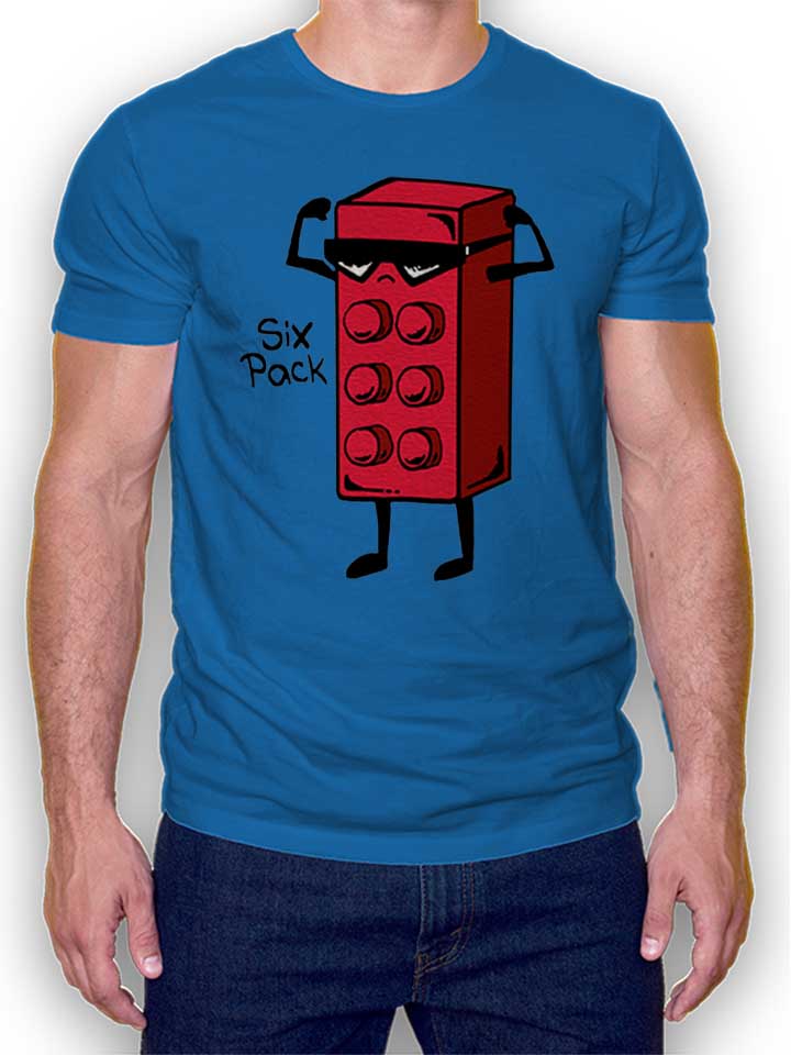 Six Pack Brick T-Shirt bleu-roi L