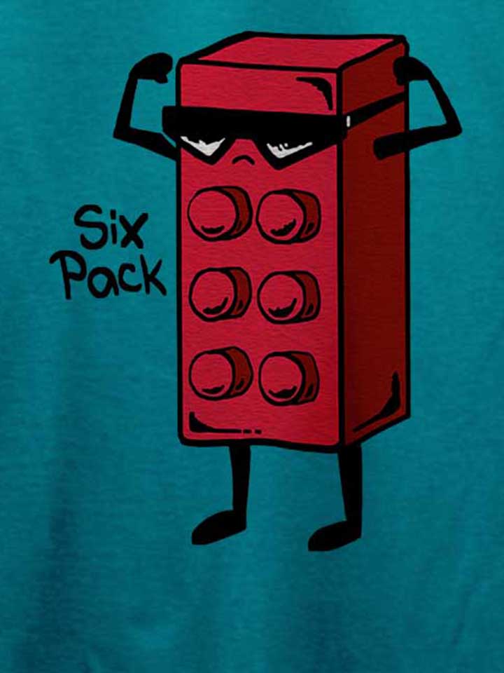 six-pack-brick-t-shirt tuerkis 4