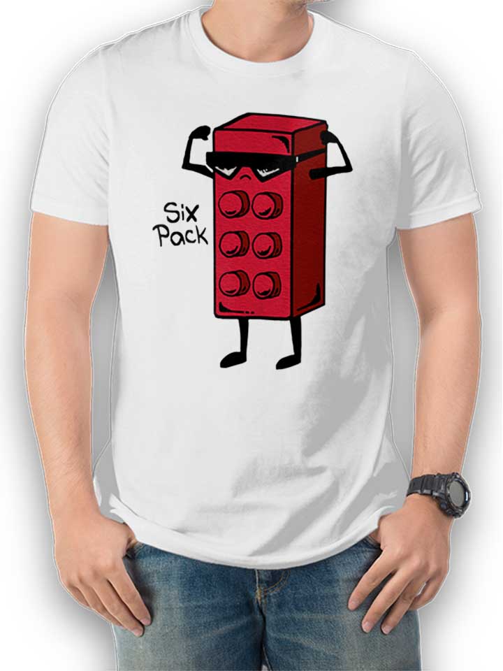 six-pack-brick-t-shirt weiss 1