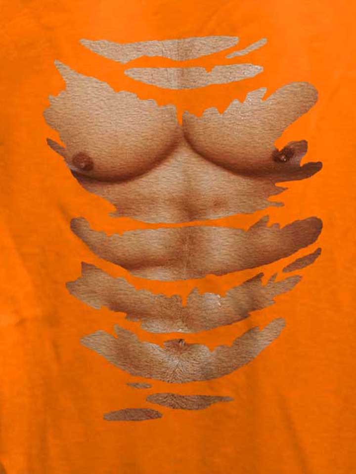 sixpack-damen-t-shirt orange 4