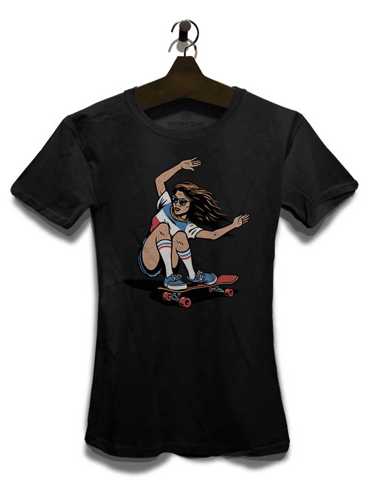 skate-girl-damen-t-shirt schwarz 3