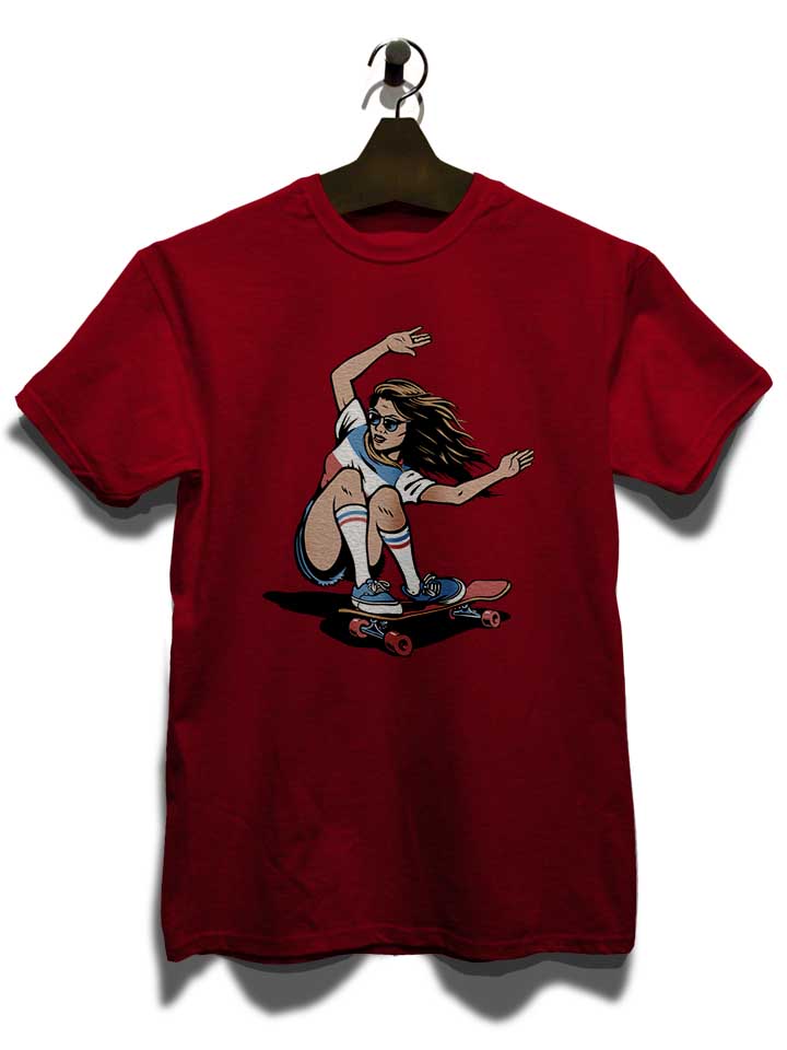 skate-girl-t-shirt bordeaux 3