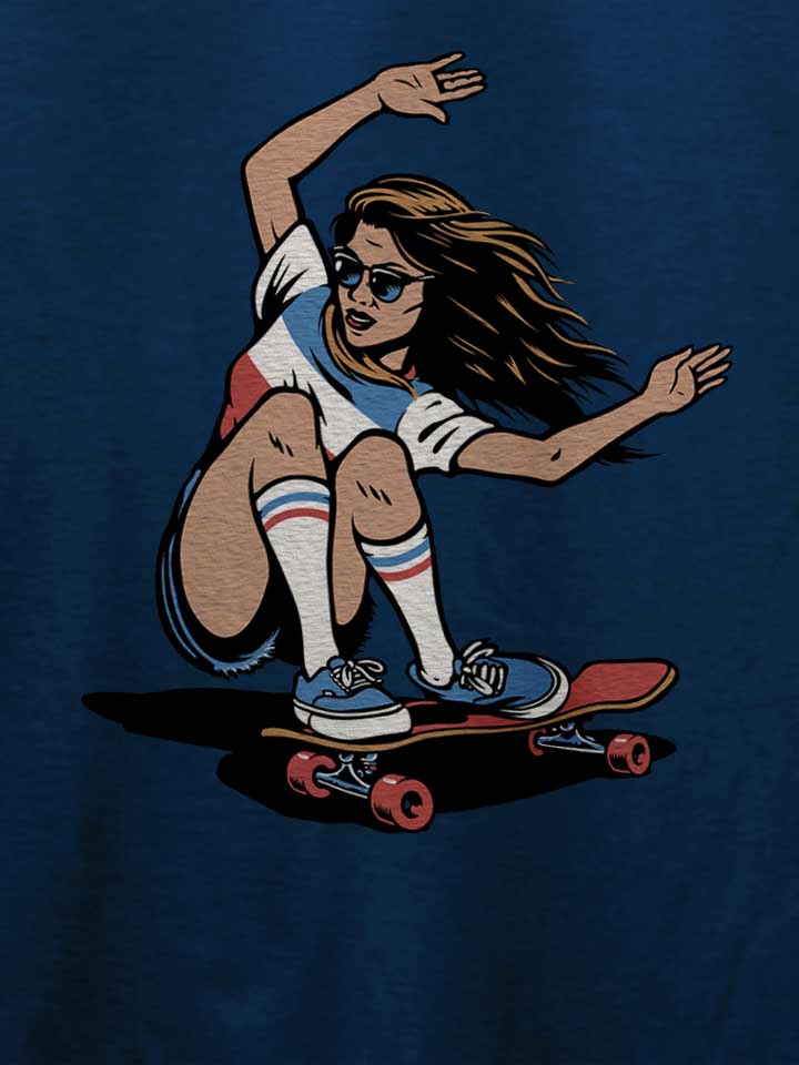 skate-girl-t-shirt dunkelblau 4