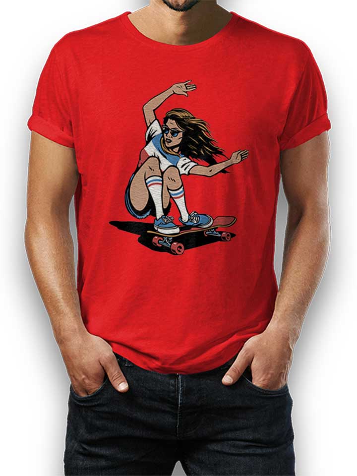 Skate Girl T-Shirt rot L