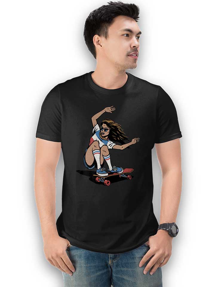 skate-girl-t-shirt schwarz 2