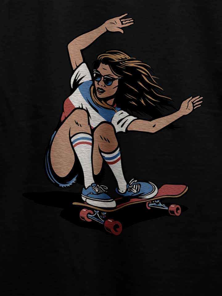 skate-girl-t-shirt schwarz 4