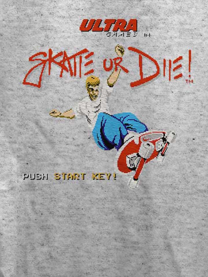 skate-or-die-damen-t-shirt grau-meliert 4