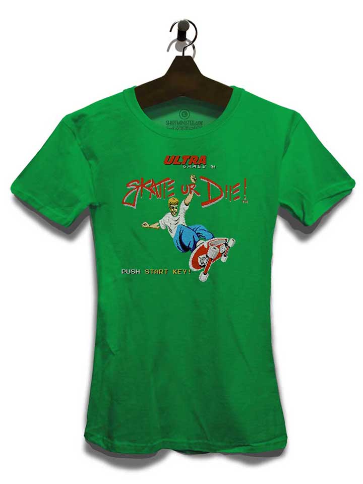 skate-or-die-damen-t-shirt gruen 3