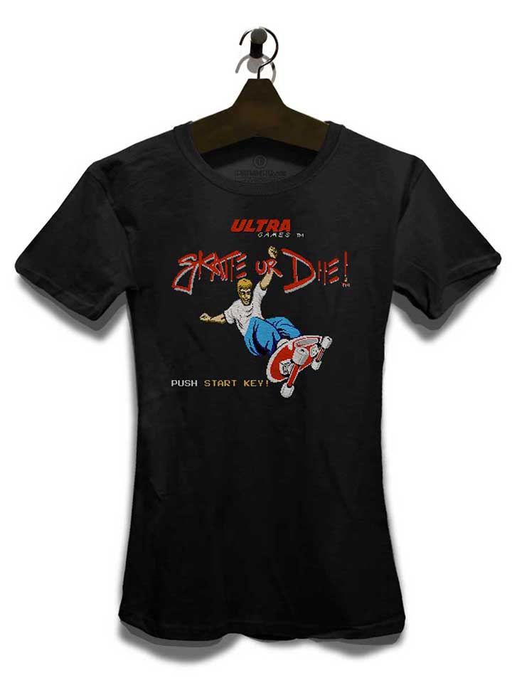 skate-or-die-damen-t-shirt schwarz 3